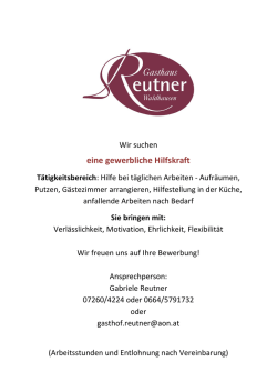 eine gewerbliche Hilfskraft