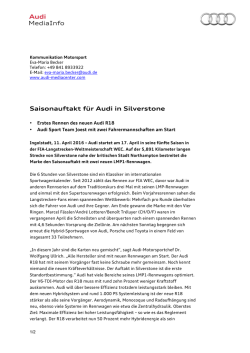 Saisonauftakt für Audi in Silverstone