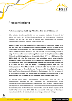 Pressemitteilung - Thin Client Software and Hardware