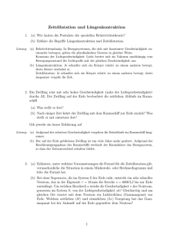 Zeitdilatation und Längenkontraktion