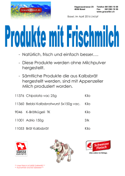 Frischmilch-Produkte - Grauwiler