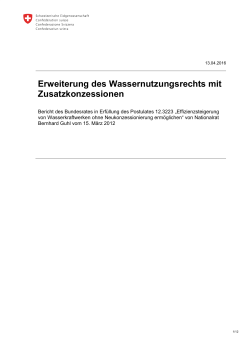 Bericht des Bundesrates in Erfüllung des Postulates 12.3223