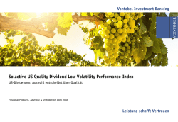 Solactive US Quality Dividend Low Volatility - Derinet