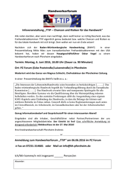 Handwerkerforum Infoveranstaltung &bdquo;TTIP &ndash; Chancen und Risiken