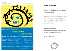 SING MIT! - ref. kirche affoltern am albis