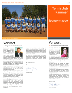 Sponsormappe - Tennisclub Kammer