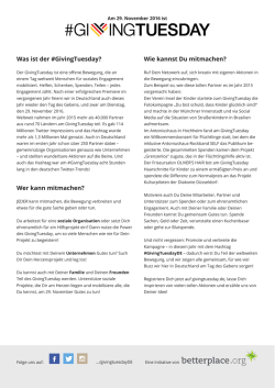 GivingTuesday kurz erkl&auml;rt
