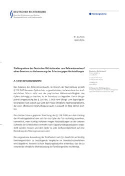 DRB-Stellungnahme Nr. 6/2016