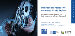 Industrie und Arbeit 4.0 &ndash; nur etwas f&uuml;r die Gro&szlig;en?