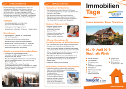 Besucherflyer - ImmobilienTage Fürth