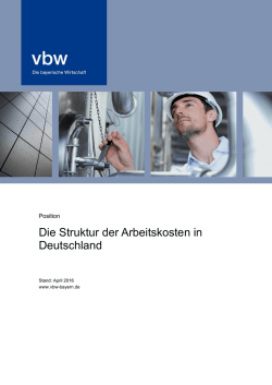 Die Struktur der Arbeitskosten in Deutschland