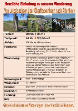 Von Lützelsachsen über Oberflockenbach nach Altenbach 8. Mai