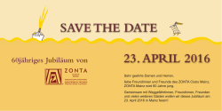 save the date 23. april 2016 - Zonta Area 02 / District 28