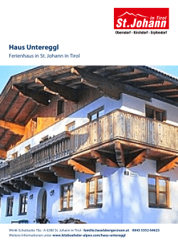 Haus Untereggl in St. Johann in Tirol