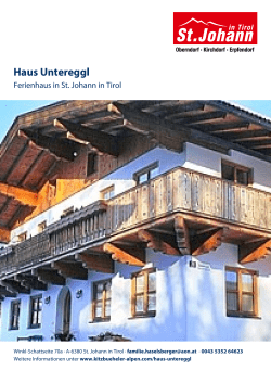 Haus Untereggl in St. Johann in Tirol