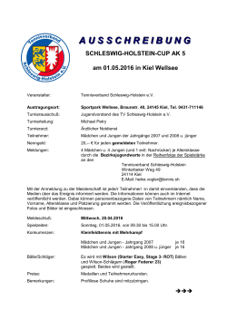 ranglistenturnier ak 2 - Tennisverband Schleswig