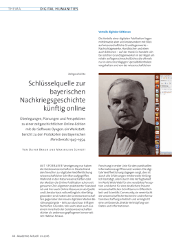 Schlüsselquelle zur bayerischen Nachkriegsgeschichte künftig online