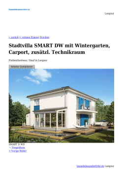 Stadtvilla SMART DW mit Wintergarten, Carport, zusätzl. Technikraum