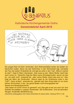 Gemeindebrief April 2016