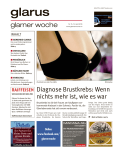 Glarner Woche, Glarus, 13.4.2016