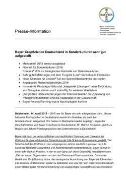 Presse-Information - Bayer CropScience