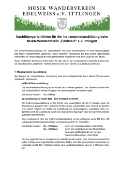 Ausbildungsrichtlinien - "Edelweiß" eV Ittlingen