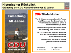 Historischer Rückblick - CDU Ortsverband Niederkirchen