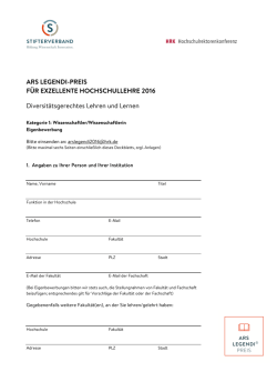 Eigenbewerbung in der Kategorie 1