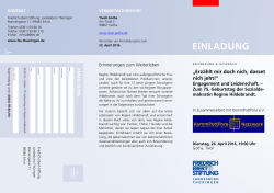 Veranstaltungsprogramm als PDF - Landesbüro Thüringen der