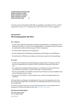 HR-Fachspezialist/in (50-60%)