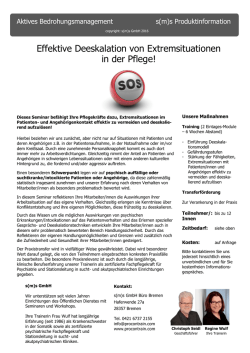 Effektive Deeskalation von Extremsituationen in der