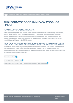 auslegungsprogramm easy product finder