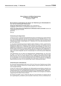 Drucksachen allgemein - Nieders&auml;chsischer Landtag