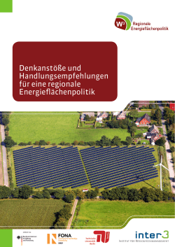 Handlungsempfehlungen für eine regionale Energieflächenpolitik