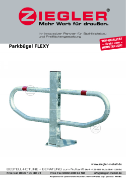 Parkbügel FLEXY - Das ZIEGLER Handbuch zeigt alles auf einen