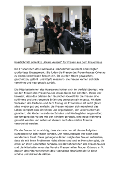 HaarSchmidt schenkte &bdquo;Kleine Auszeit&ldquo; f&uuml;r Frauen aus