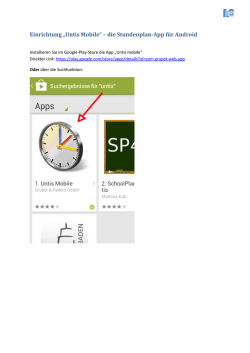 „Untis Mobile“ – die Stundenplan