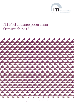 ITI Fortbildungsprogramm Österreich 2016