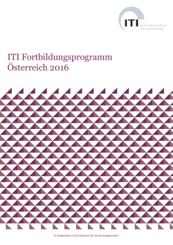 ITI Fortbildungsprogramm &Ouml;sterreich 2016