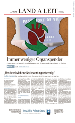 Immer weniger Organspender