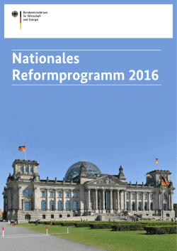 Nationales Reformprogramm 2016