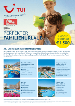 juli und august zu einem familienpreis!
