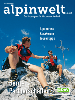 Berg- Partnerschaften - DAV Sektion München & Oberland