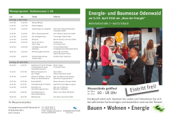 Messeflyer und -programm - Energiegenossenschaft Odenwald eG