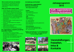 Jahresprogramm 2016 - Katholische Pfarrgemeinde St. Peter und