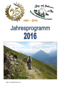 Programm aktuell - Berg und Radfreunde Au
