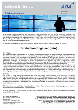 Production Engineer (m/w) - Apparatebau Gauting GmbH