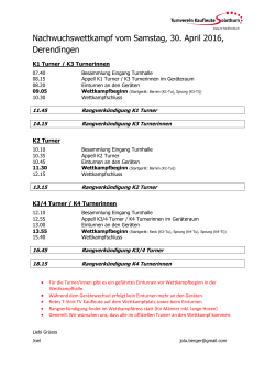 Nachwuchswettkampf vom Samstag, 30. April 2016, Derendingen