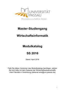 Modulkatalog - Universität Passau