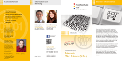 Internet - Web Science (M.Sc.)